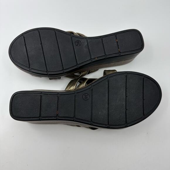 Catwalk Women Fashion Sandals Wedge Strappy Heels WMN US8 EU38 Brown Block - Picture 6 of 7